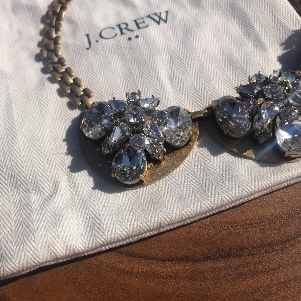 J Crew Pendant Heart ❤️ Jeweled Bib Necklace - Picture 4 of 4